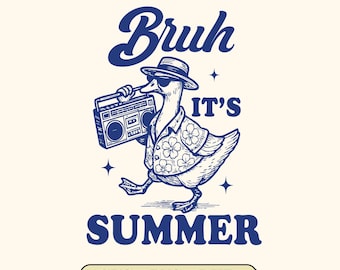 Retro Summer Goose SVG: Funny Meme Shirt Design (6 Versions) (Digital Download)