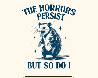 Retro Opossum Mental Health SVG: Funny Sarcastic Meme (Digital Download, 4 Versions Included)