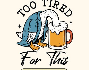 Grappige gans met bier-svg: sarcastisch retrodesign (inclusief digitale bestanden)