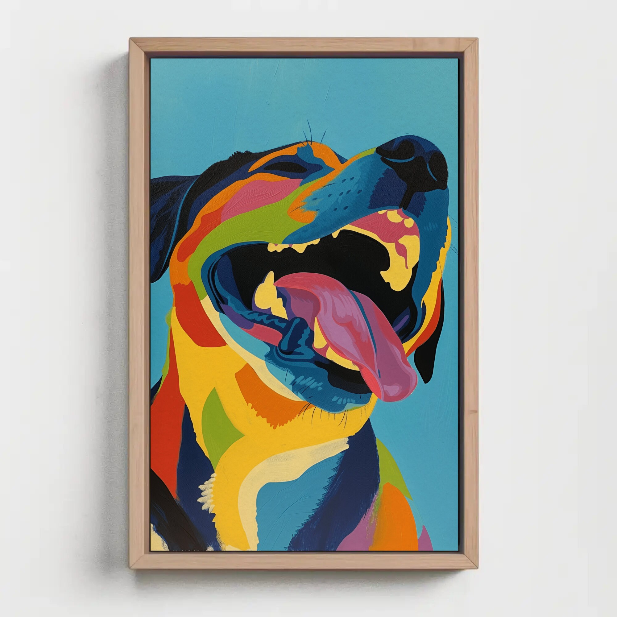 Abstract Art Painting of A Happy Rottweiler, Downloadable Print, Gift ...