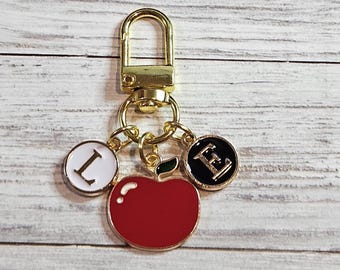 Bag Charm, Apple Purse Charm, Personalized Fruit Keychain Handbag Accessory