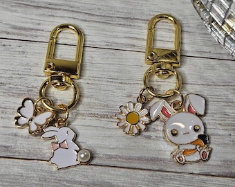 Cute Rabbit Keychain Easter Rabbit Purse Charm Bunny Bag Charm Gift