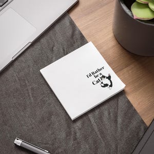 Tuxedo Cat Post-It Notes, 50 sheets per pad - Cute Kitty Stationery, Memo Pad for Cat Lovers, Sticky Note Set, Office Supplies