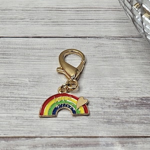 Rainbow Badge Charms, Badge Reel Accessory, Fun Zipper Charm