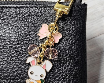 Rabbit Bag Charm,  Bunny Purse Accessory Gift For Her