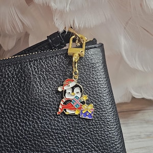 Christmas Bag Charm, Penguin Purse Charm Accessory, Holiday Planner Charm