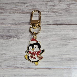 Christmas Bag Charm, Penguin Purse Charm Accessory, Holiday Planner Charm