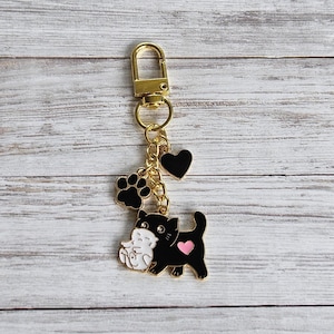 Bag Charm, Cute Cat Purse Charm, Keychain Gift for Women