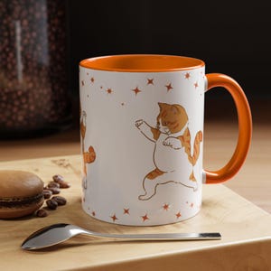Cat Lover Mug, Orange Cat Mug, Cute Animal Ceramic Cup for Coffee Lovers, Kitty Lover Gift, Kitchen Decor, Cat Lady Accessories