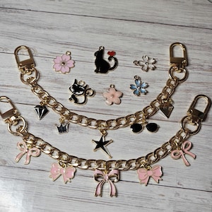 Custom Bag Chain Gold Purse Charm Accessory Select Your Charm Gift for Her