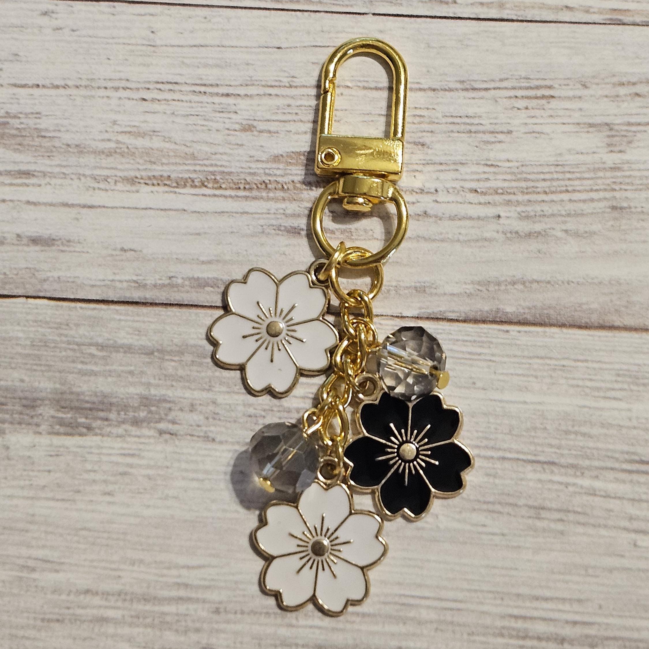 Grl Flower Bouquet Keychan Women Crochet Keyrng Charmng Handcrafted