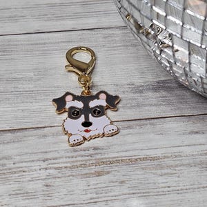 Badge Reel Charm, Cute Dog Badge Charm Accessory, Puppy Planner Charm