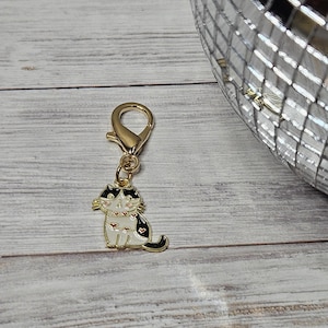 Badge Reel Charm, Tuxedo Cat Badge Charm Accessory, Cute Cat Planner Charm