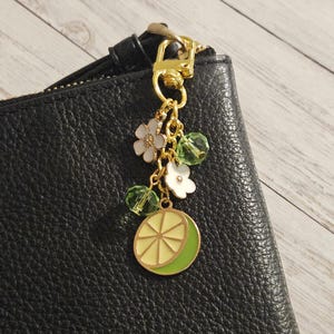 Bag Charm, Citrus Fruit Purse Charm, Lime Planner Charm Accessory