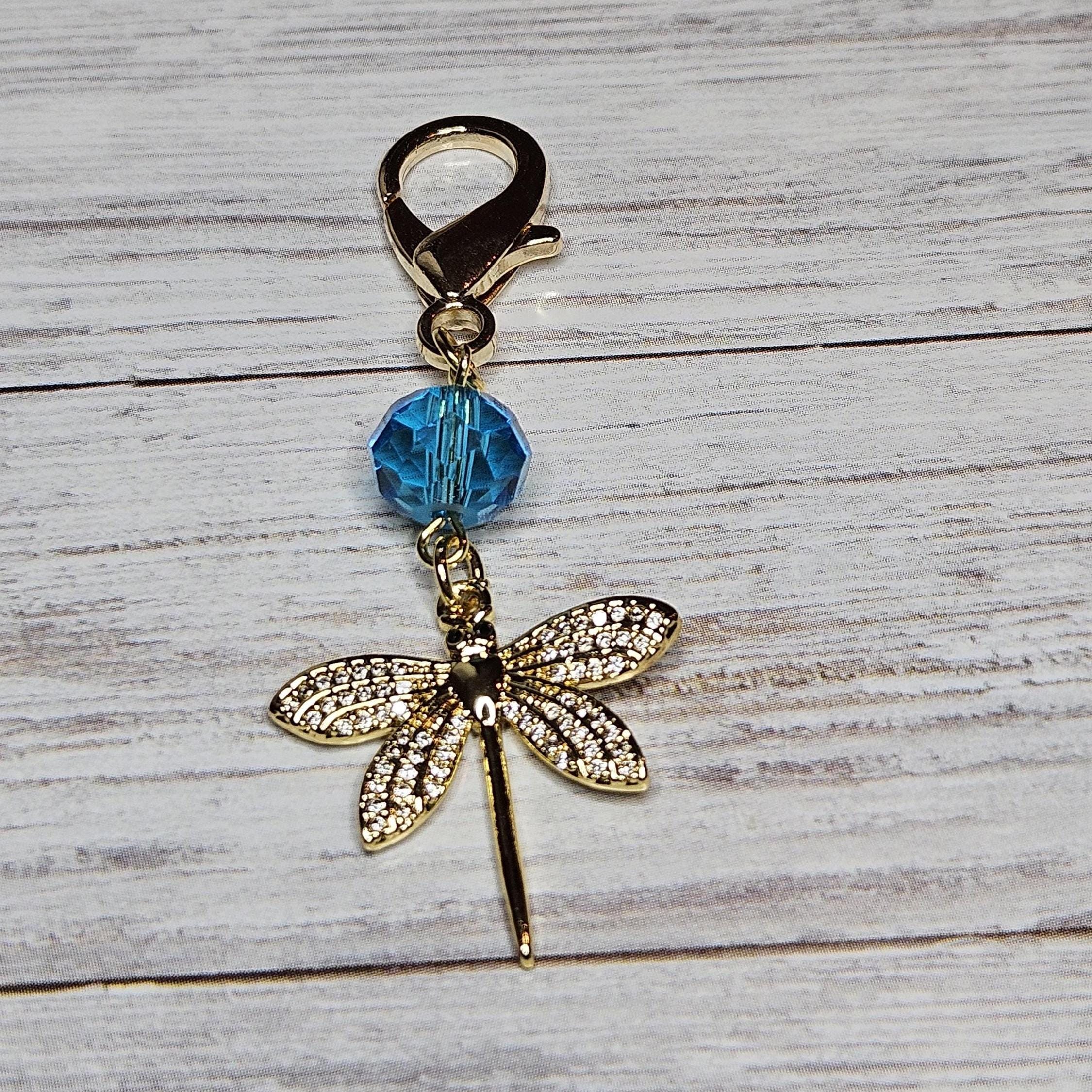 Badge Charm Dragon Fly Bag Charm Accessory, Journal Charm, Zipper Pull