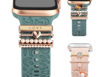 Verschiedene Apple Watch Armband Charm Set,Geschenk für Mama,Apple Watch Zubehör,Armband Schmucksets,Passend 38mm 40mm 41mm 42mm 44mm 45mm