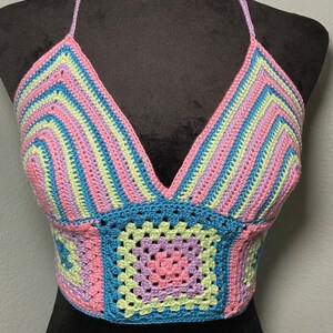 Striped Crochet Crop top