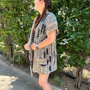Summer Daze Cardigan - Sleeveless Cardigan - Sleeveless Coverup - Boho Vest - Sleeveless Vest - Crocheted Vest - Casual Coverup - Cardigan