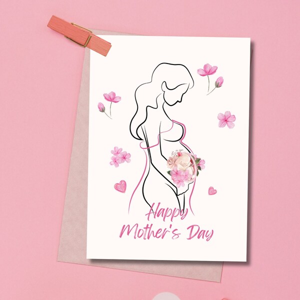Mom-to-be Mother's day digital card for the expectant mother