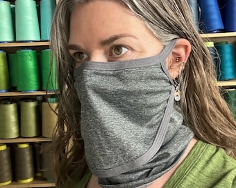 VENTED, breathable lightweight neck gaiter with Noseband & Earloops in SPF-50 Chitosante