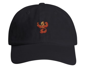 Phoenix Premium Dad Hat Embroidered Baseball Cap Spiritual Fire Phoenix