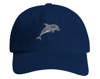 Dolphin Premium Dad Hat Embroidered Baseball Cap Ocean Aquarium Sea