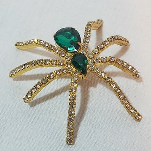 Magnolia Mountain Jewelry Rhinestone Spider Brooch