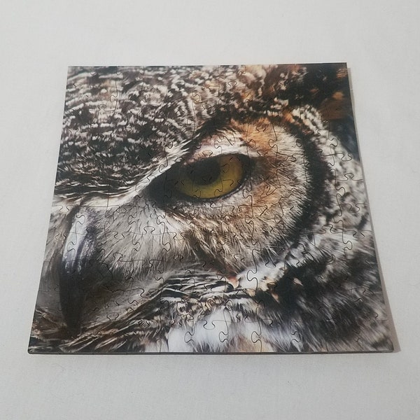 Great Horned Owl Picture - Completed Puzzle - Wall Art - Animals - Birds - Gothic Witchy Dark Decor