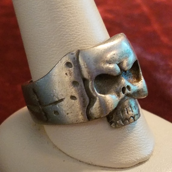 Skull Ring, Size 11, Biker Jewelry, Goth Guy, Pun… - image 10
