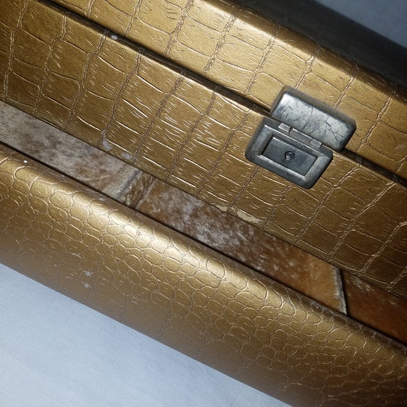 Vintage Lady Buxton Jewelry Box, Gold Leather, 16… - image 8