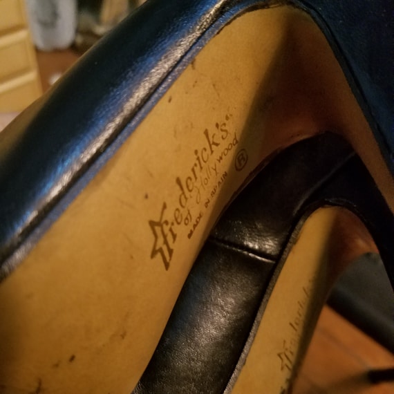 Vintage Fetish High Heels, Black Leather Shoes, 5… - image 6