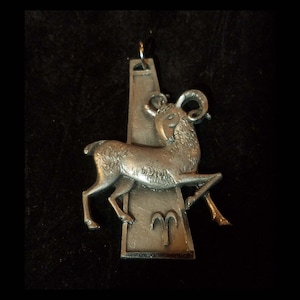 Aries Necklace, Zodiac Sign, Astrology Jewelry, 1970s Horoscope, Witchy Things, Love Witch Aesthetic, Statement Jewelry, Made in Italy