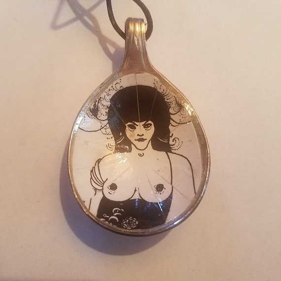 Vintage Handmade Aubrey Beardsley Salome Silver Sp