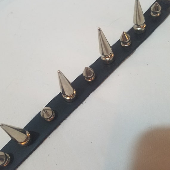 Leather Collar with Spikes, Spiked Choker, BDSM G… - image 6