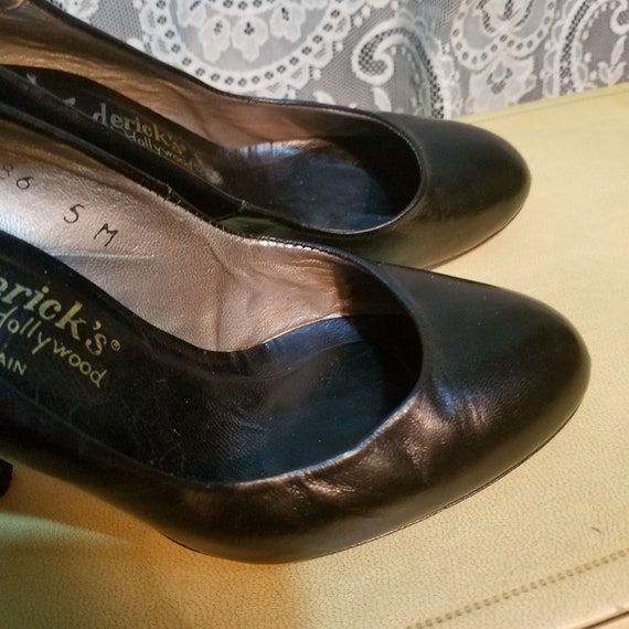 Vintage Fetish High Heels, Black Leather Shoes, 5… - image 4