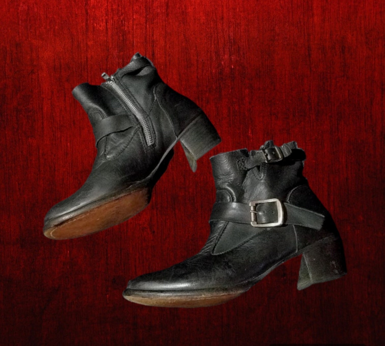 Ankle boots cheap with buckle detail