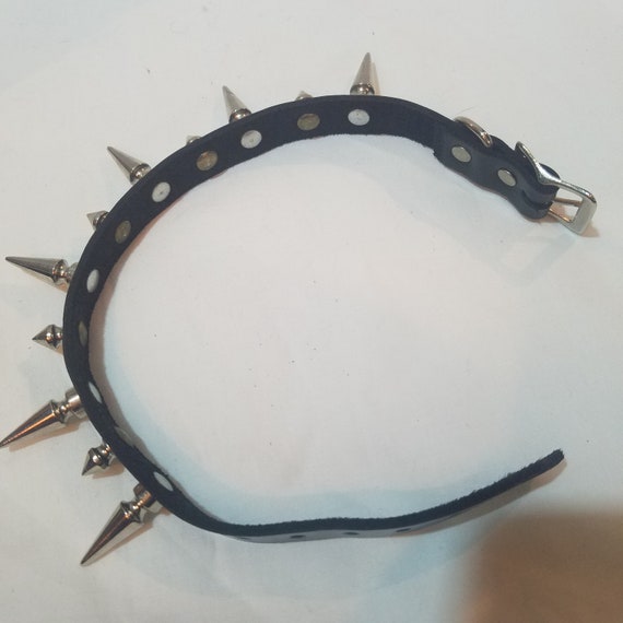 Leather Collar with Spikes, Spiked Choker, BDSM G… - image 8