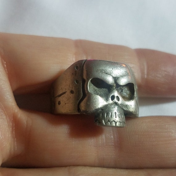 Skull Ring, Size 11, Biker Jewelry, Goth Guy, Pun… - image 6