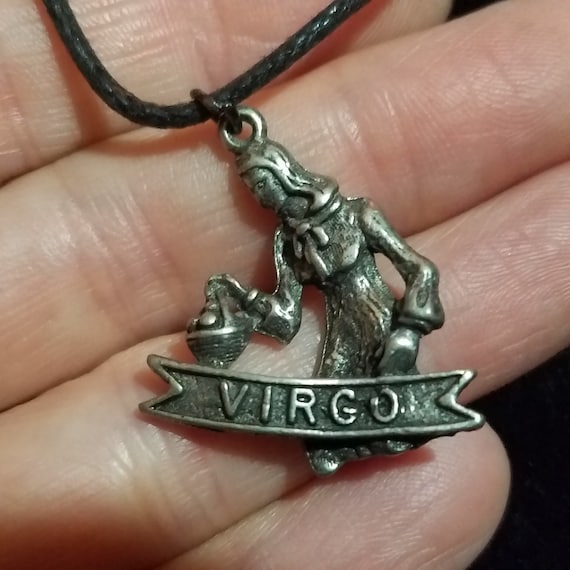 1970's Virgo Necklace, Zodiac Pendant, Vintage As… - image 2