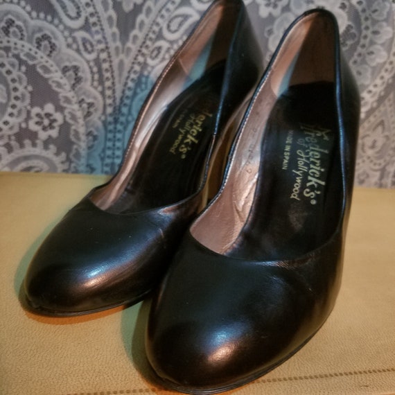 Vintage Fetish High Heels, Black Leather Shoes, 5… - image 7