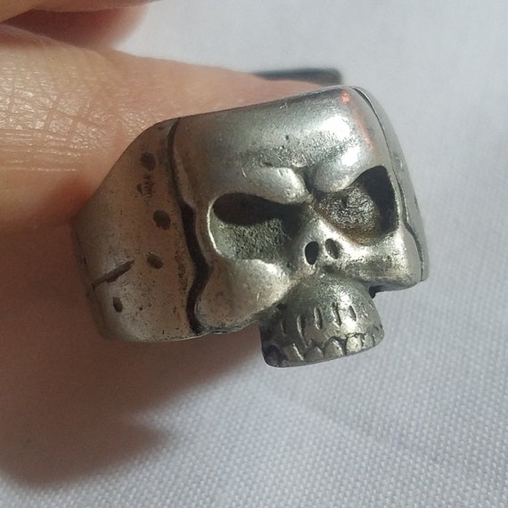 Skull Ring, Size 11, Biker Jewelry, Goth Guy, Pun… - image 2