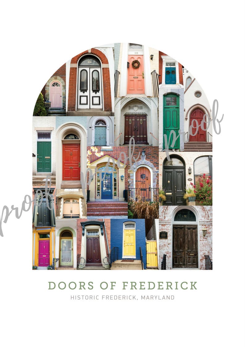 11x17 Doors of Frederick, Maryland Poster image 2