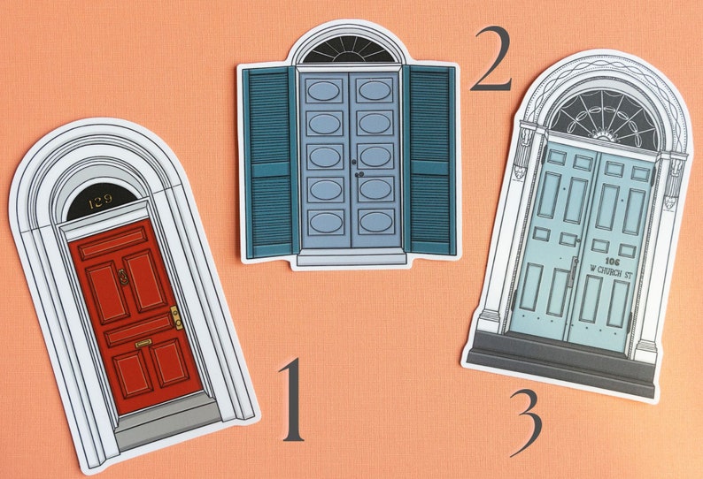 Set of 3 Doors of Frederick Maryland Stickers image 2