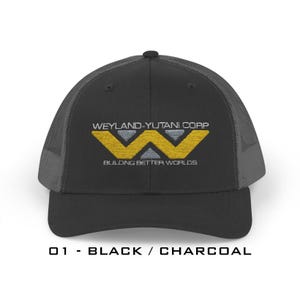 Gorra trucker Weyland-Yutani Snapback - Gorra trucker bordada de la serie Alien, Construyendo mundos mejores