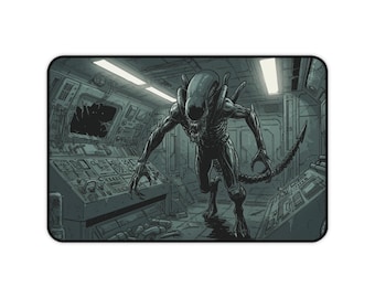 Alfombrilla de escritorio Alien Xenomorph: alfombrilla de ratón para juegos de ciencia ficción (30,5 x 45,7 cm, 30,5 x 56,3 cm y 81,2 x 45,7 cm)