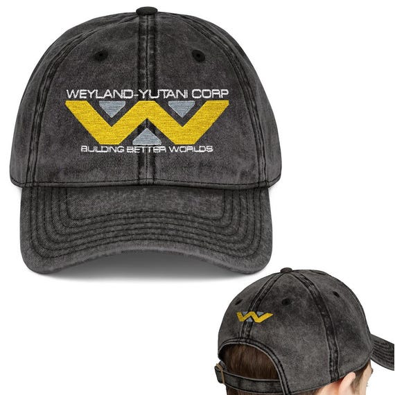 Weyland-Yutani Distressed Cap - Alien Series Vintage Embroidered Hat, Building Better Worlds