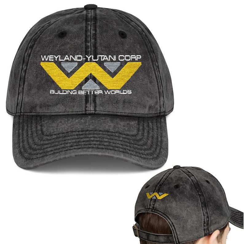 Weyland-Yutani Distressed Cap - Alien Series Vintage Embroidered Hat, Building Better Worlds image 1