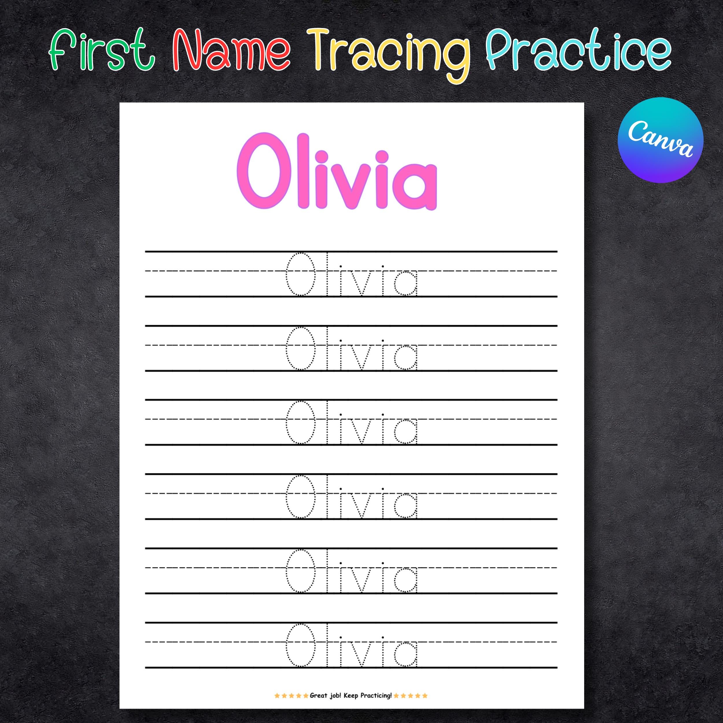 Customizable handwriting sheets for kids.