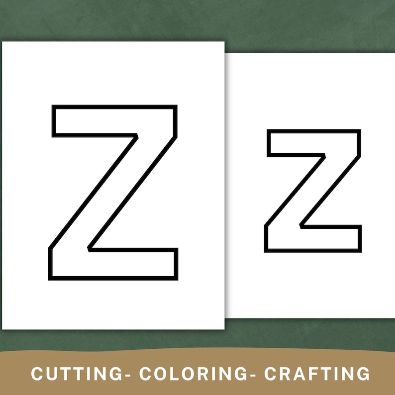 Large Printable Alphabet Letters, Printable Large Block Letters