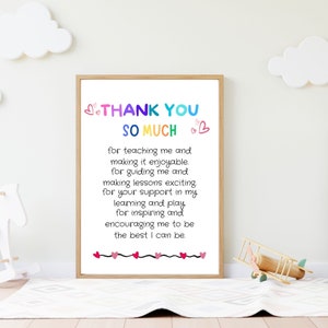Cadeau de remerciement pour les enseignants, merci beaucoup pour les enseignants, carte de remerciement et cadeaux pour les enseignants, cadeau de fin d'année, téléchargement immédiat